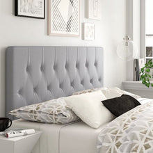 Load image into Gallery viewer, Sasha Upholstered Panel Headboard Queen Gray 3347RR