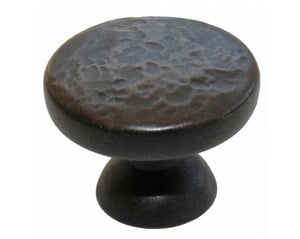 1-1/4 in. Dia Oil Rubbed Bronze Round Hammered Cabinet Knob (10-Pack) GL1426
