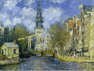 'The Zuiderkerk at Amsterdam' Canvas Art by Claude Monet
