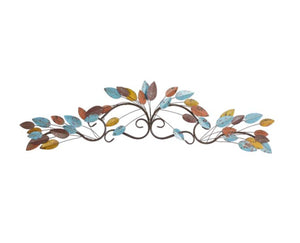 10-in H x 43-in W Floral Metal Wall Panel