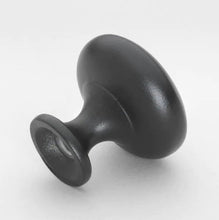 Load image into Gallery viewer, 1-1/8 in. Dia Matte Black Classic Round Cabinet Knob (10-Pack)
