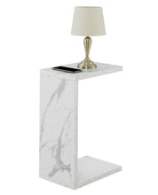Load image into Gallery viewer, White Faux Marble C End Table