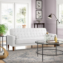 Load image into Gallery viewer, Shayne 81'' Faux Leather Square Arm Sofa