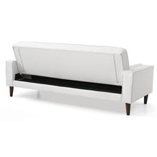Load image into Gallery viewer, Shayne 81'' Faux Leather Square Arm Sofa