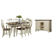 Load image into Gallery viewer, Shelburne Extendable Rubberwood Solid Wood Dining Set 5490RR