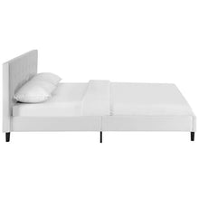 Load image into Gallery viewer, White Full Upholstered Platform Bed (439MM)