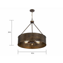 Load image into Gallery viewer, Vincent 5 - Light Shaded Unique / Statement Drum Chandelier #AD345