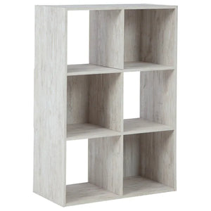 (6 Shelves) 35" H x 24" W x 12" D Whitewash Stijn Cube Bookcase