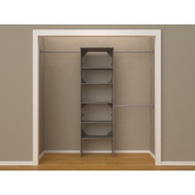 Load image into Gallery viewer, Graphite Grey SuiteSymphony 120" W Closet System Starter Kit 811CDR