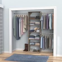 Load image into Gallery viewer, Graphite Grey SuiteSymphony 120" W Closet System Starter Kit 811CDR