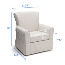 Load image into Gallery viewer, Delta Children Epic Nursery Glider Swivel Rocker Chair, Sand, #6351