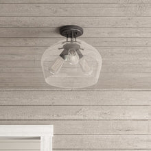 Load image into Gallery viewer, Patson 3 - Light 13" Simple Dome Semi Flush Mount, #TB108