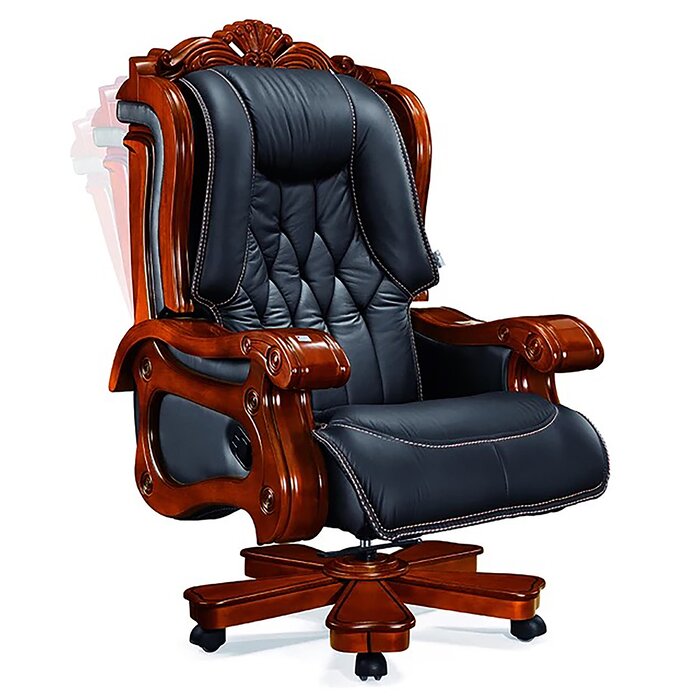 Timko Genuine Leather Executive Chair Salvage Co Fishers
