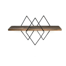 Load image into Gallery viewer, Walnut/Black Trogdon Solid Wood Floating Shelf (SB1619)