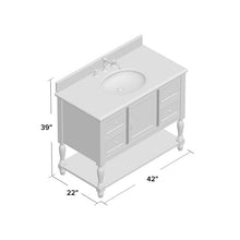 Load image into Gallery viewer, Valeria 42" Single Bathroom Vanity White