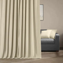 Load image into Gallery viewer, 100&quot; x 84&quot; Velvet Solid Blackout Thermal Rod Pocket Single Curtain Panel
