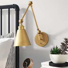 Load image into Gallery viewer, Waucoba 1 - Light Plug-in Swing Arm Warm Brass 330CDR