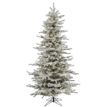 Load image into Gallery viewer, Flocked Slim Sierra 4.5&#39; White Fir Artificial Christmas Tree with 250 Clear/White Lights #AD152
