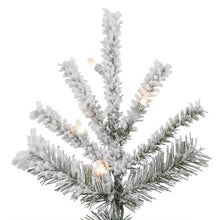Load image into Gallery viewer, Flocked Slim Sierra 4.5&#39; White Fir Artificial Christmas Tree with 250 Clear/White Lights #AD152
