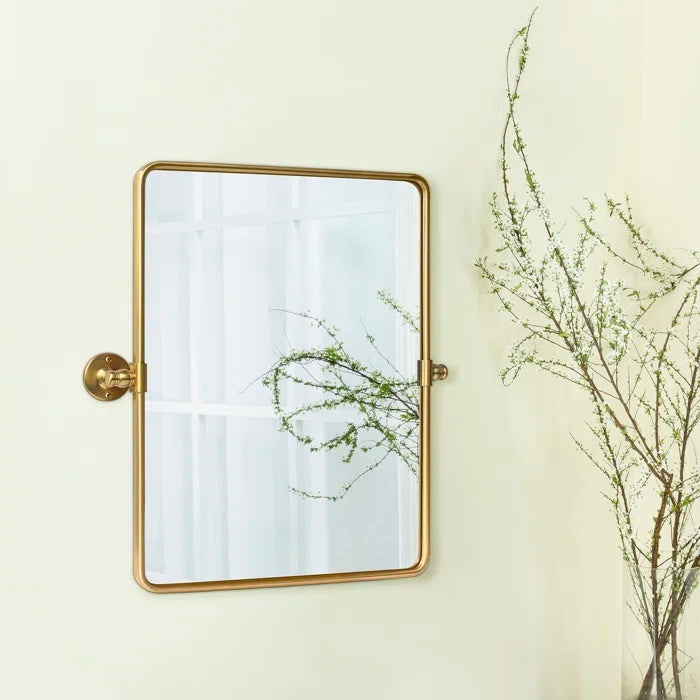 Woodvale Metal Framed Wall Mounted Bathroom / Vanity Mirror, 24" x 19