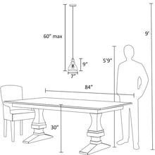 Load image into Gallery viewer, Yarger 1 - Light Single Dome Pendant Brushed Nickel Finish With Clear Seeded Glass #905HW