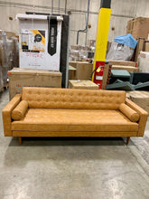 Load image into Gallery viewer, Kaiden 85" Wide Faux Leather Square Arm Sofa