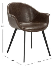 Load image into Gallery viewer, Set of 2 Dublin Mid-Century Modern Leather Dining Tub Chairs (SB145)