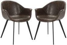 Load image into Gallery viewer, Set of 2 Dublin Mid-Century Modern Leather Dining Tub Chairs (SB145)