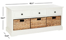 Load image into Gallery viewer, Damien 3-Drawer Wood Storage Unit in Distressed Cream