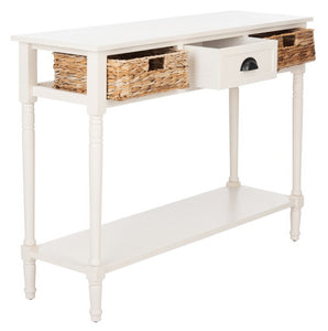 Safavieh Christa Console Table in Distressed White 453CDR