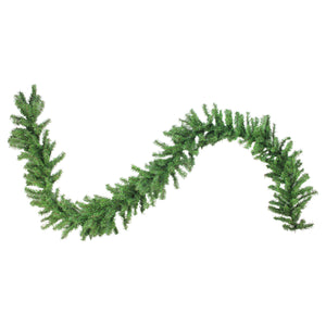 100' x 12" Green Commercial Length Canadian Pine Artificial Christmas Garland - Unlit