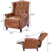 Load image into Gallery viewer, Recliner Wingback Chair Massage Recliner Chair with Heat