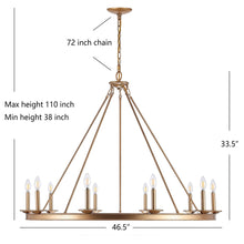 Load image into Gallery viewer, 10 Light Telta Chandelier Gold (SB151)
