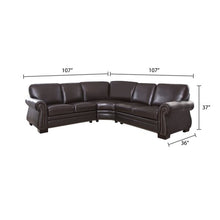 Load image into Gallery viewer, Barnabas 107" W Symmetrical Corner Sectional Brown
