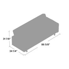 Load image into Gallery viewer, Rosina Convertible 86.61" Square Arm Sleeper Blue Linen