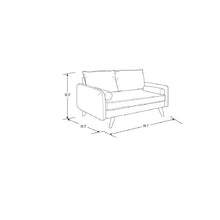 Load image into Gallery viewer, Mcelhaney 58.75" Square Arm Loveseat Gray 2915RR