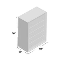 Load image into Gallery viewer, Acuna 5 Drawer Bedroom Chest Silver