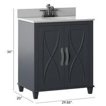 Load image into Gallery viewer, Sanjana 30" Single Bathroom Vanity Set Metro Gray