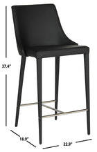 Load image into Gallery viewer, Summerset Black &amp; Chrome Counter Stool - Set of 2 #787HW
