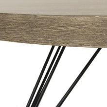 Load image into Gallery viewer, Mansel Light Oak/Black Retro Mid Century Round Coffee Table #940HW
