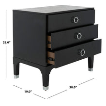 Load image into Gallery viewer, Lorna Black Nightstand