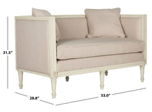 Load image into Gallery viewer, Leandra Rustic Beige/Antique Beige Linen Loveseat AS IS (SB364)