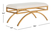 Load image into Gallery viewer, Moon Light Beige/Gold Bench (SB1058)