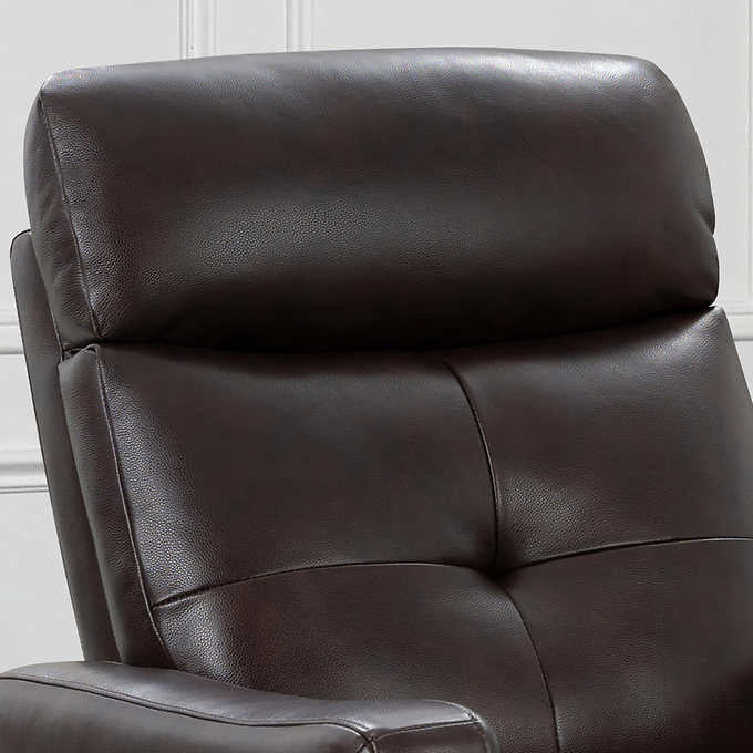 Rochester leather deals power swivel recliner