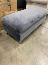 Load image into Gallery viewer, Vera Velvet Ottoman Gray