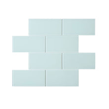 Load image into Gallery viewer, Soft White Premium 3" x 6" Glass Mosaic Subway Tile 24 CDR