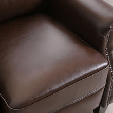 Load image into Gallery viewer, Faux Leather Manual Pushback Recliner Brown #290HW