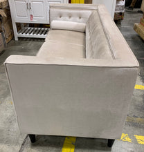 Load image into Gallery viewer, Roberta 84" Wide Velvet Tuxedo Arm Sofa Beige