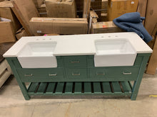 Load image into Gallery viewer, Charlotte 72-inch Farmhouse Double Vanity with Quartz Top