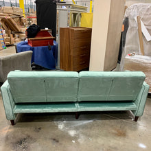 Load image into Gallery viewer, Imani Velvet 81.5" Square Arm Sleeper AS IS